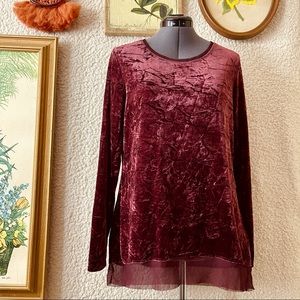 Vera Wang Crushed Velvet Blouse